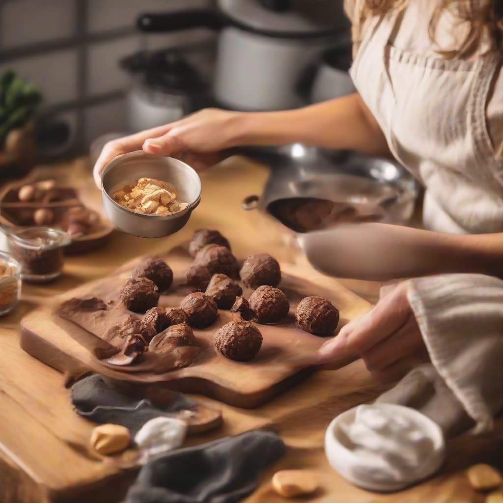 Making Chocolate Peanut Energy Bites: No Sugar Added
